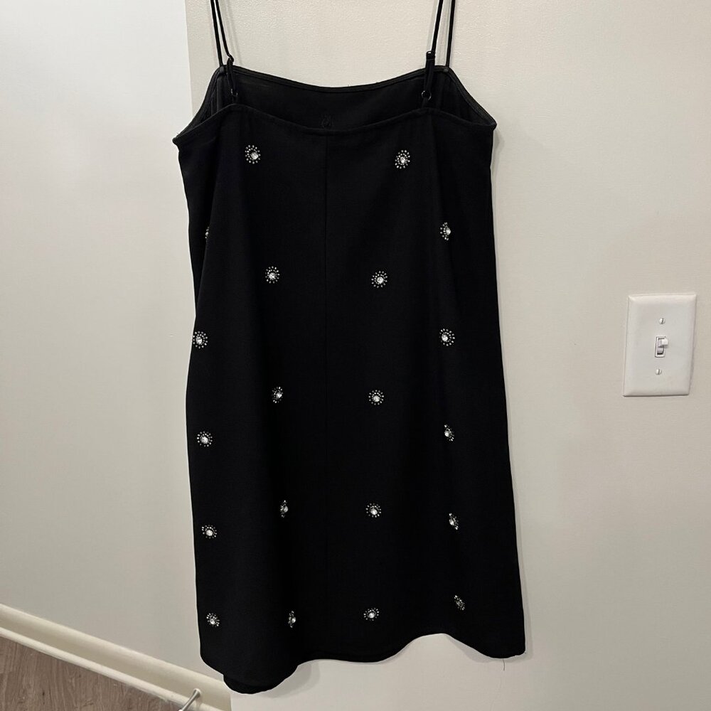 H&M Black Slip Dress with Faux Pearl Embellishments - Picture 5 of 9